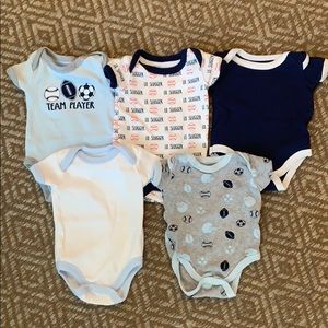 5 Pack Short Sleeve Onsies